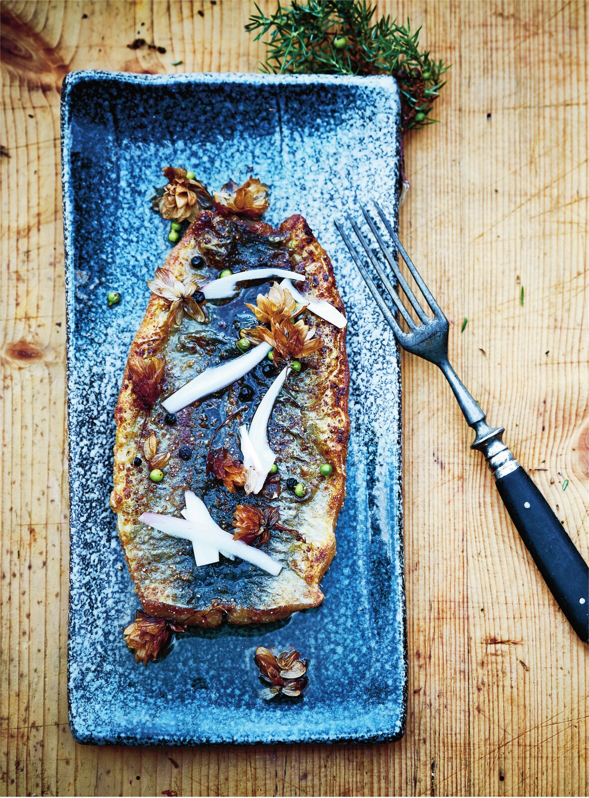 Fried herring in hop vinegar